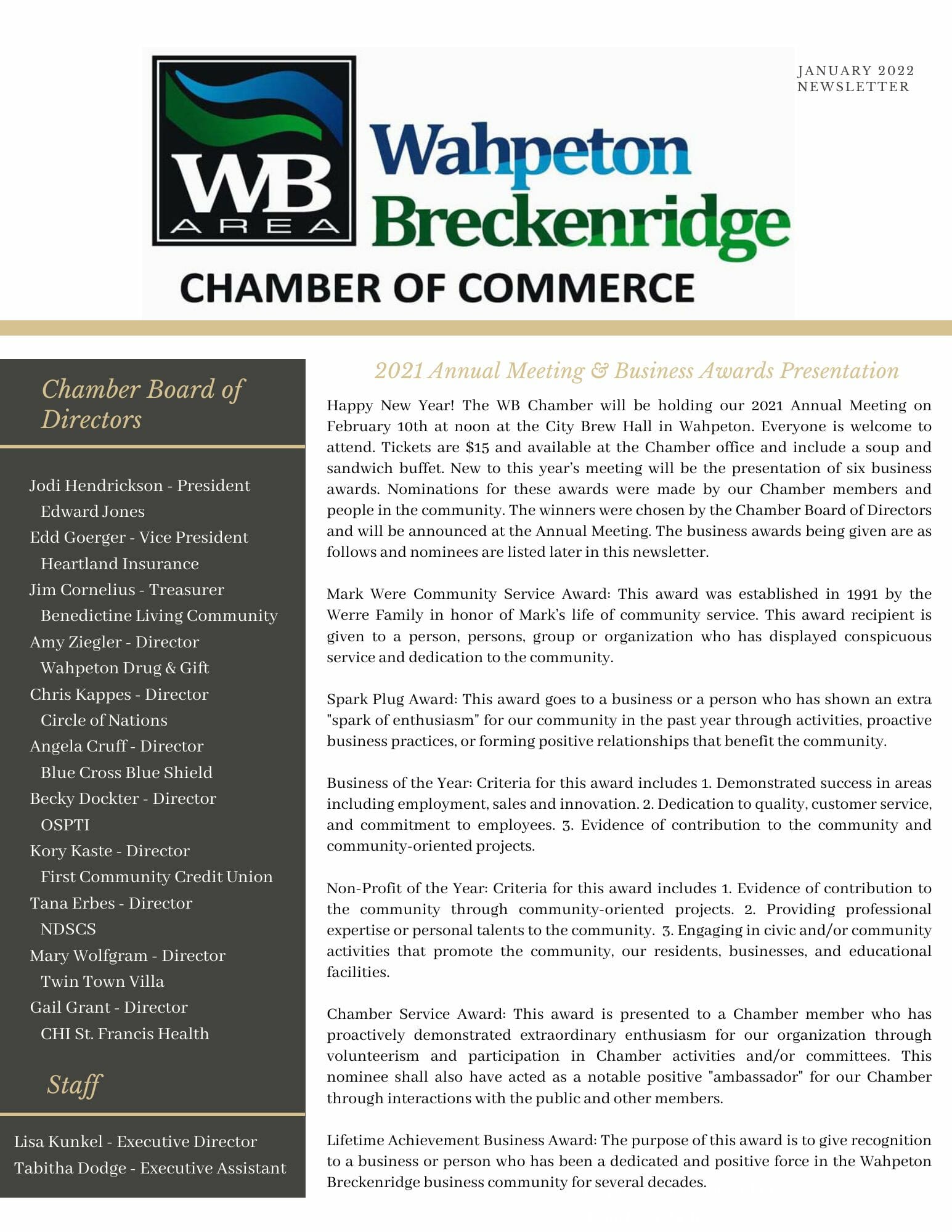 January 2022 Newsletter