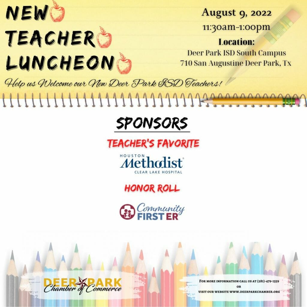 New Teacher Luncheon Sponsors