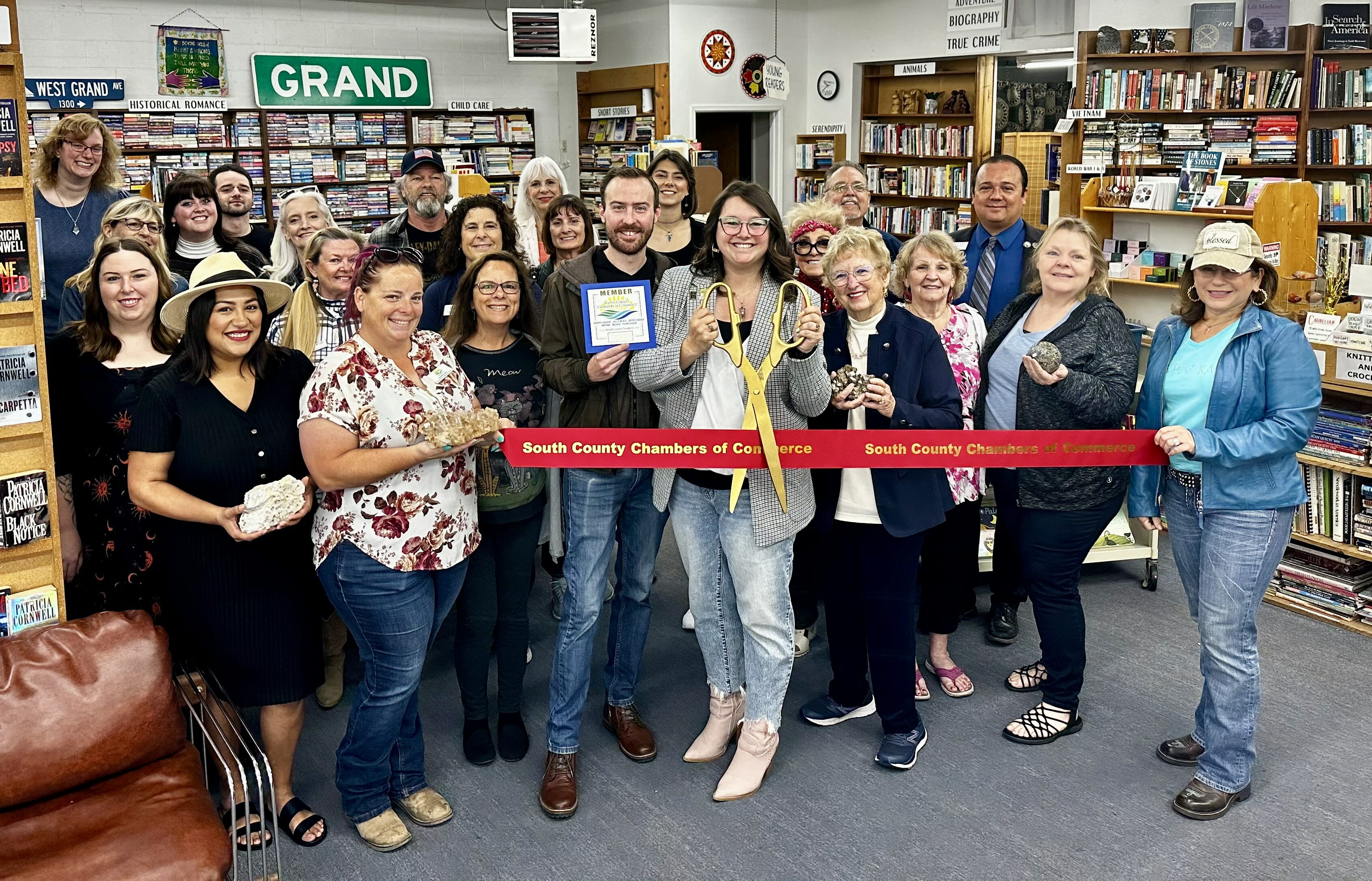 Nans Books and Crystals celebrated their grand reopening and ribbon cutting on June 10, 2023.