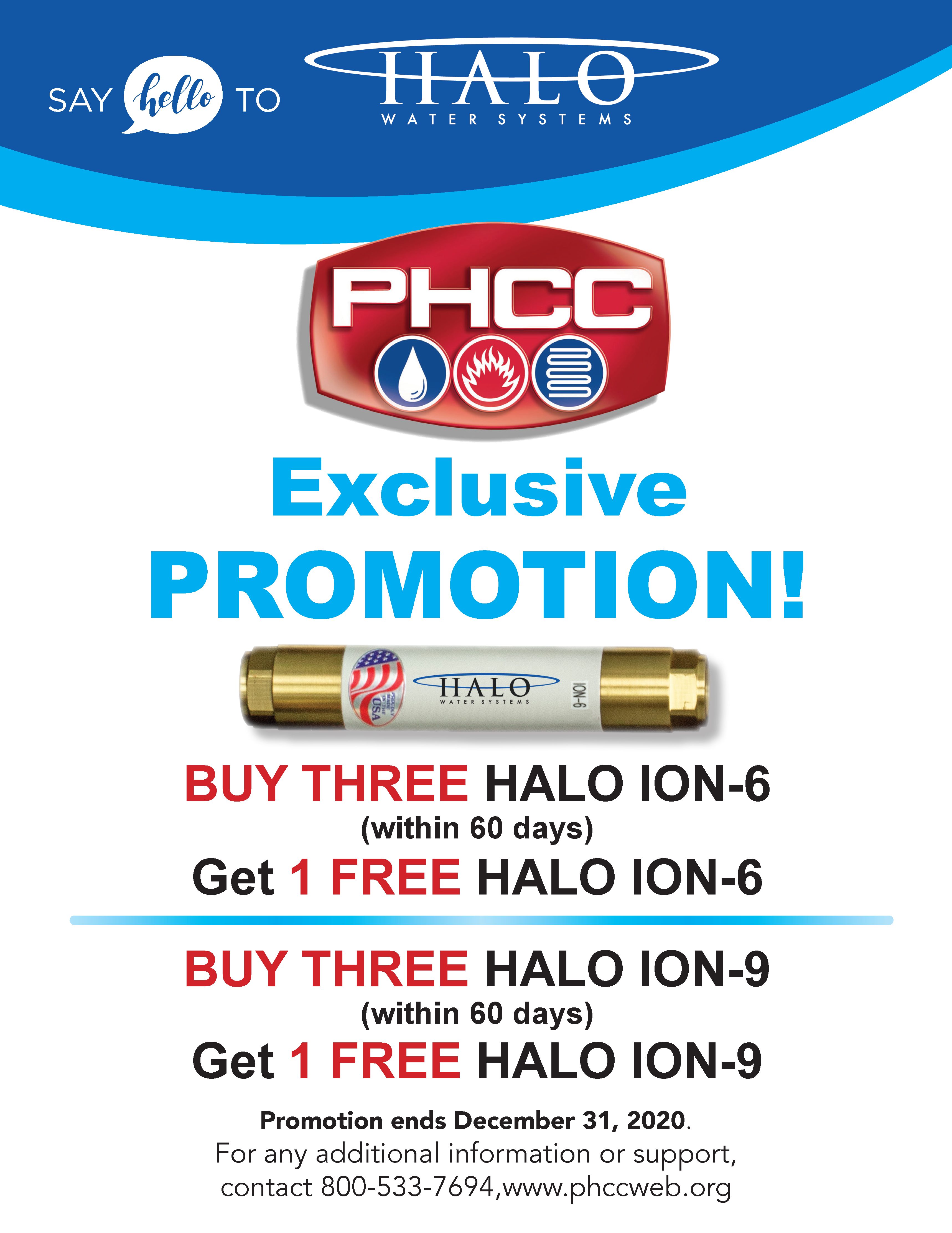 Halo Water Specials - Buy 3 ION - for PHCC Members