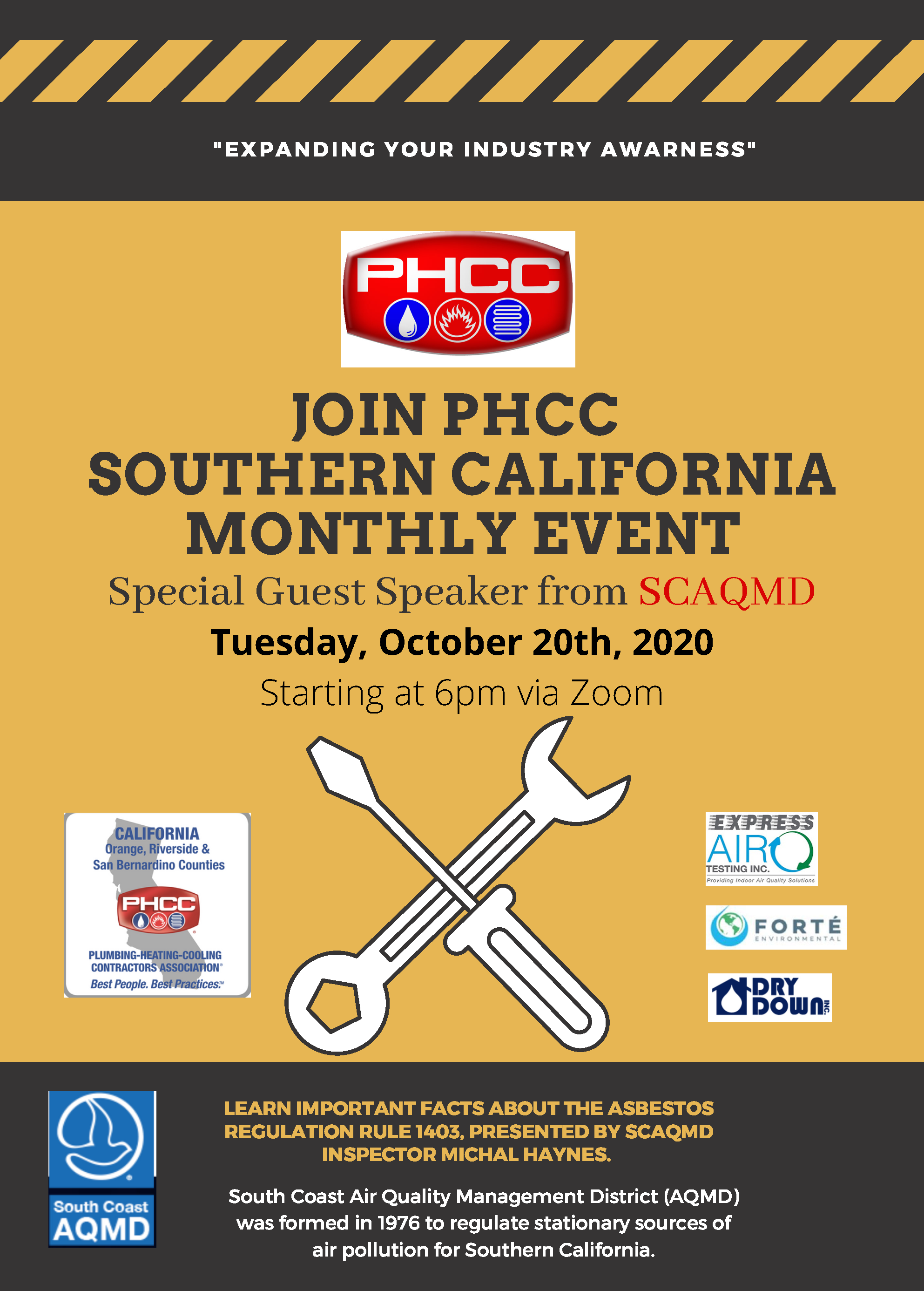 PHCC SoCal Member Meetings 2020