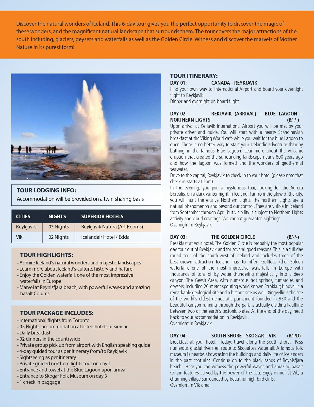 Best of Iceland 7 Day Tour - Page 2 of 3