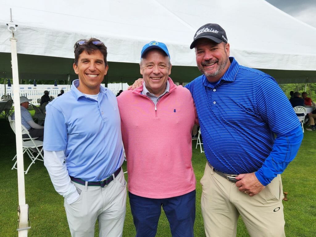 The team from Fidelity Investments won BIA's 28th Annual BIA Golf Classic, presented by Comcast, at the Concord Country Club on Monday, June 5. From left, Jeff Peterson, Joe Murray and Don Giroux, of Fidelity. Mica Stark, of Brodeur Partners, is not pictured. Stark eagled the last hole to capture the win.