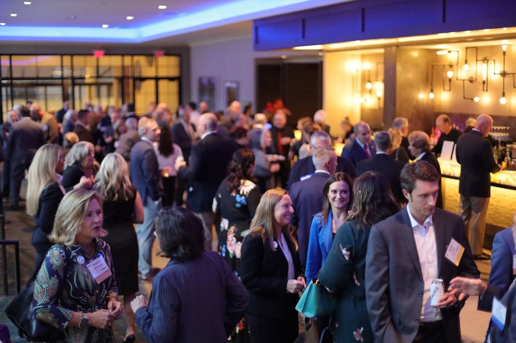 Networking reception at the 2023 BIA Annual Dinner and Awards Celebration presented by Eversource