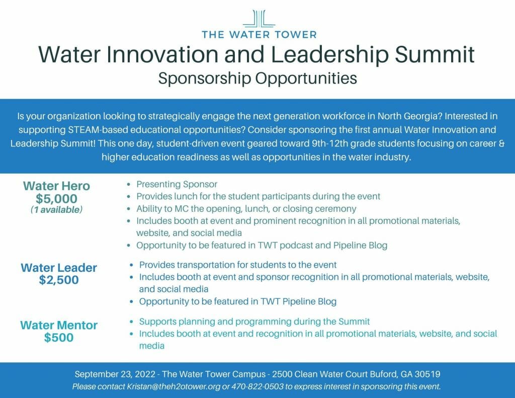 Student Water Innovation Leadership Summit Sponsor Prospectus (1)