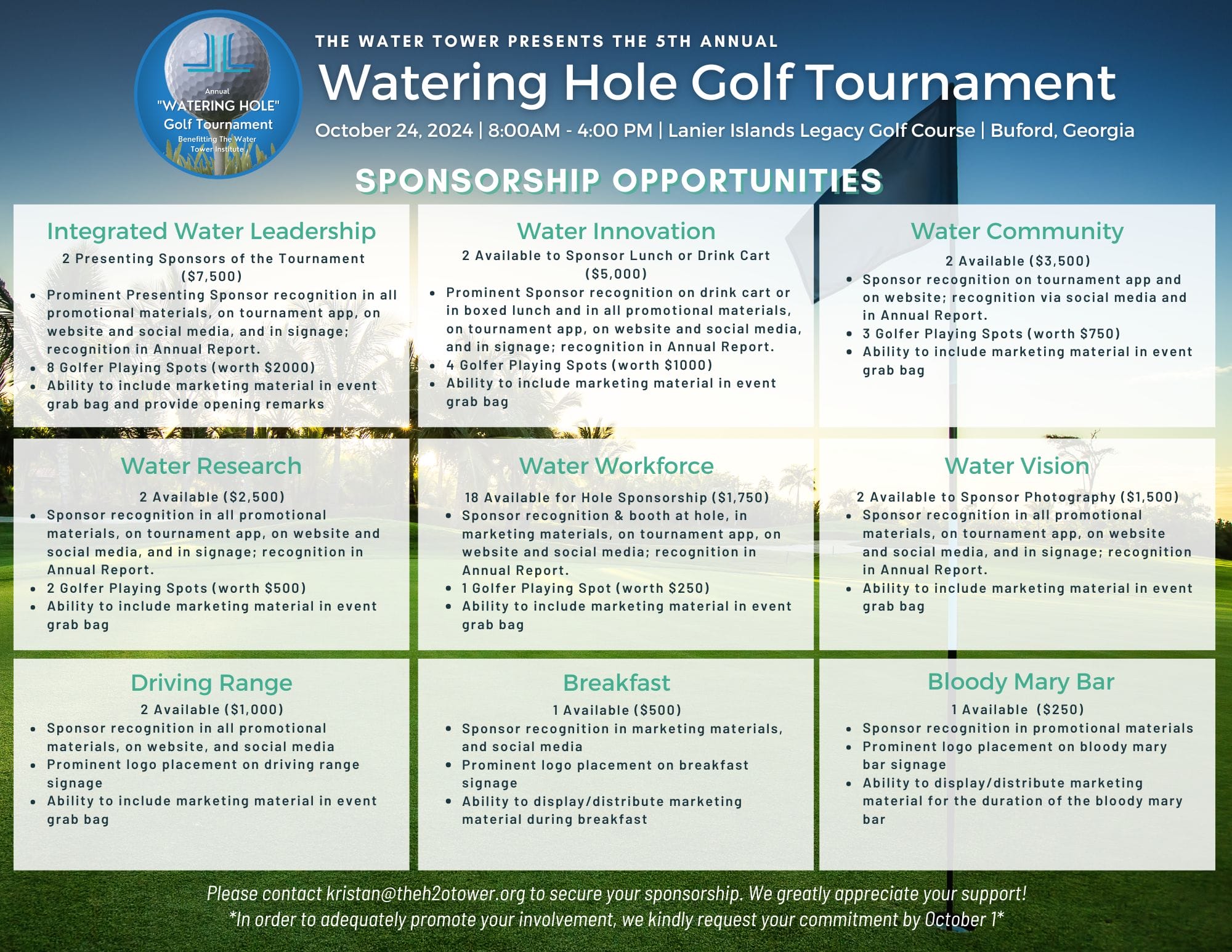 2024 TWT Golf Tournament Sponsorship Opportunities