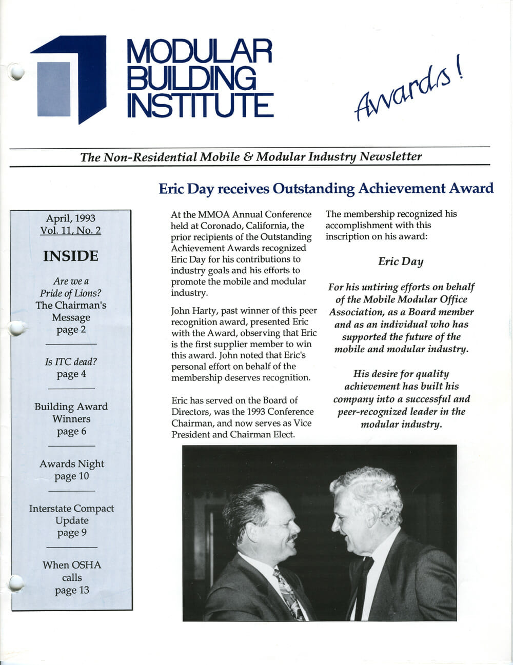 The Modular Building Institute's newsletter from 1993