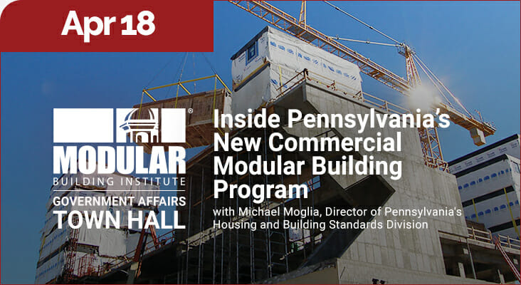 Modular Building Institute Town Hall webinar April 18, 2023