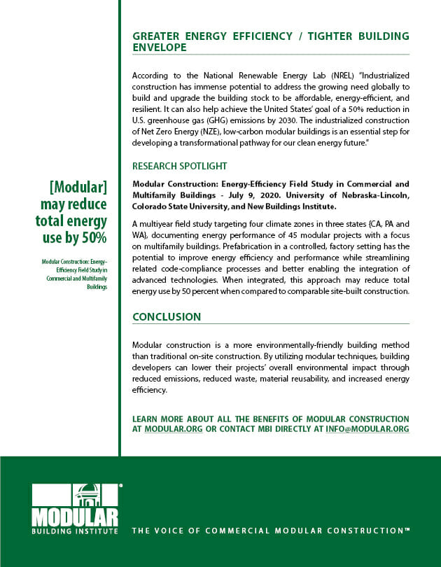 Page 6 of MBI's report on sustainability in modular construction