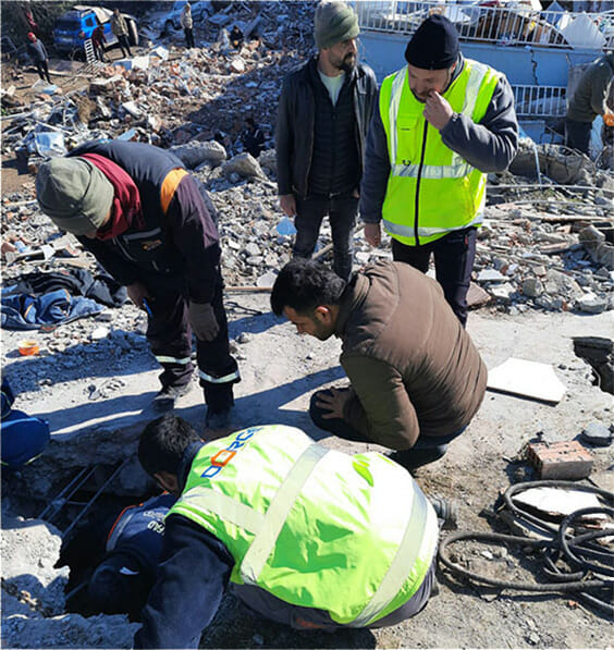 disaster relief in Turkey following the February 2023 earthquake