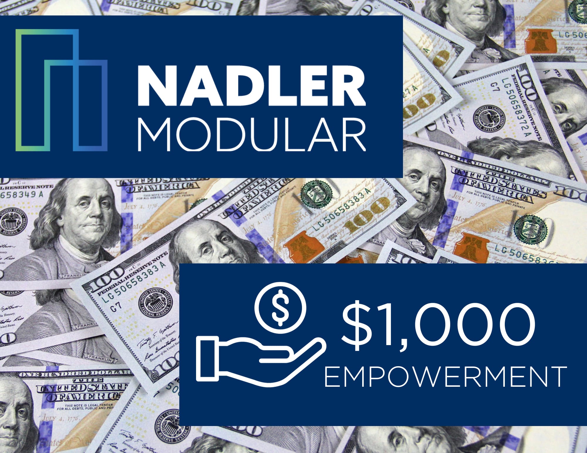 Nadler Modular logo, $1,000 Empowerment