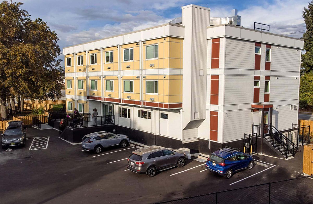 Aster Place - Temporary Supportive Housing exterior, built by ROC Modular Inc.