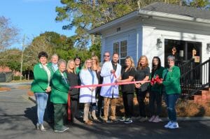 ribbon cutting outside