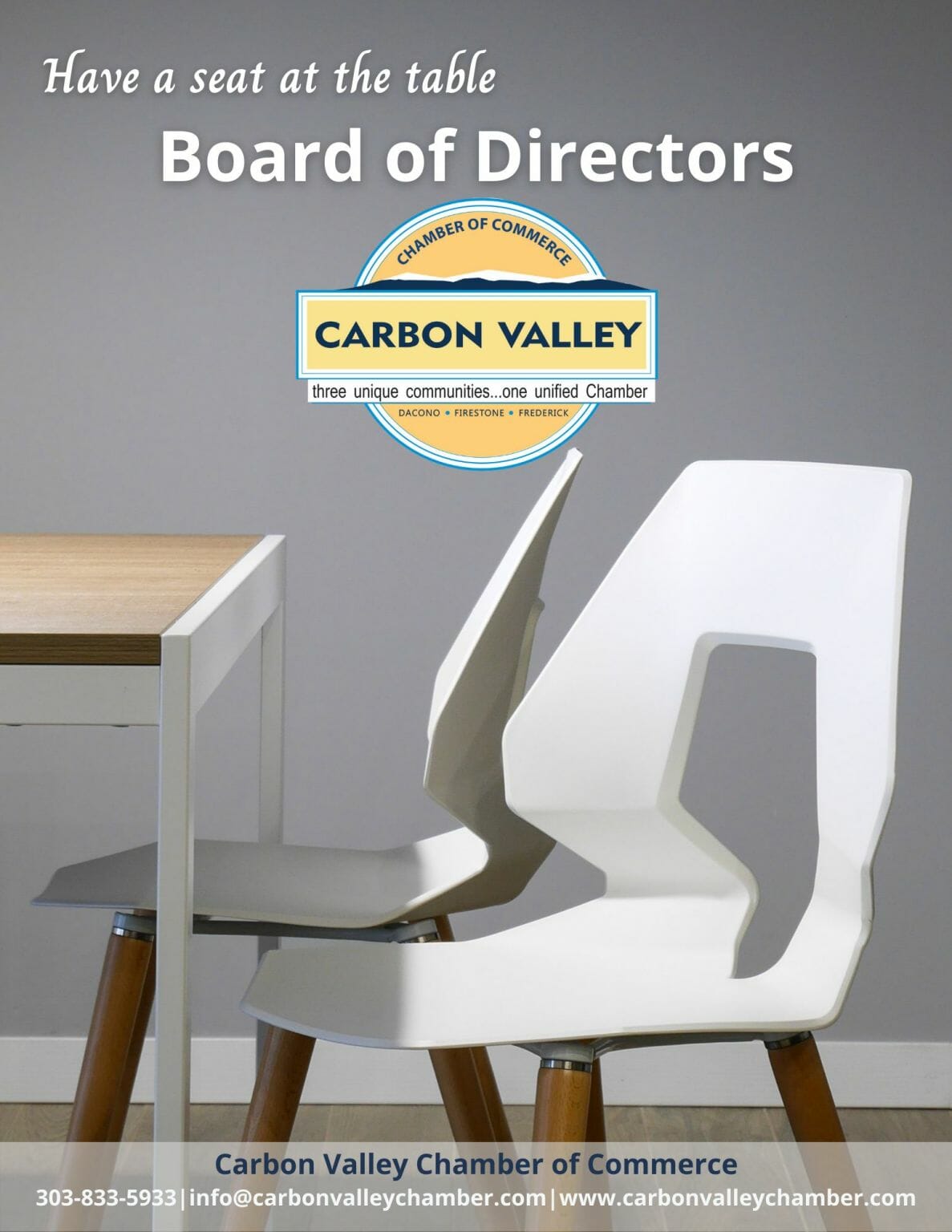 Board Member Application Carbon Valley Chamber of Commerce