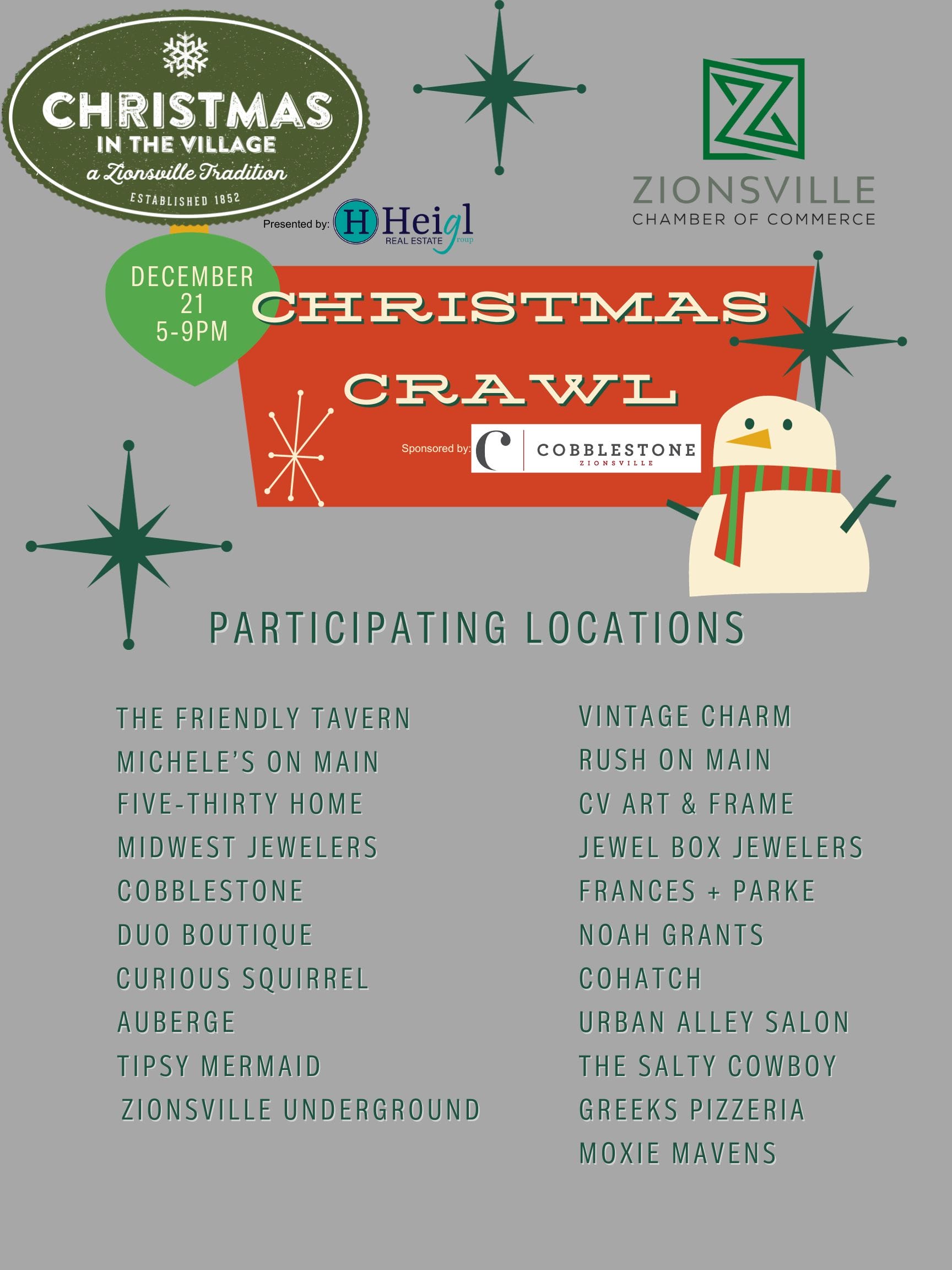 CITV Christmas Crawl Participating Locations