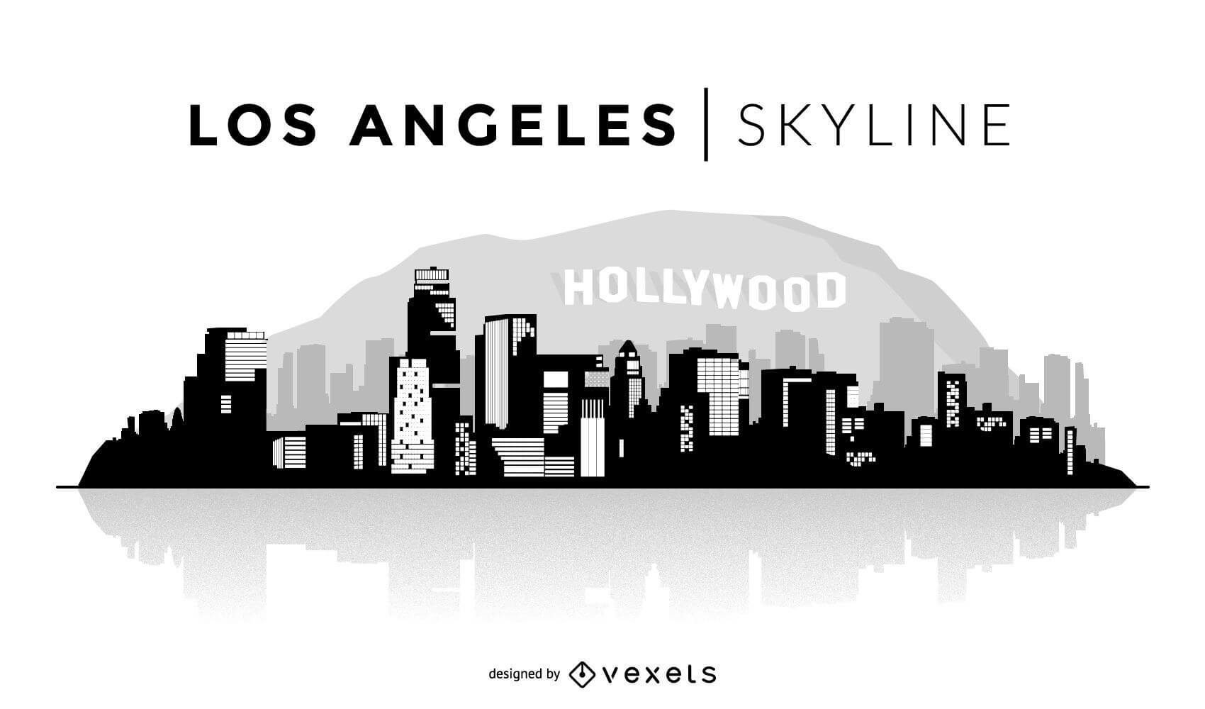 los angeles skyline silhouette los angeles skyline silhouette