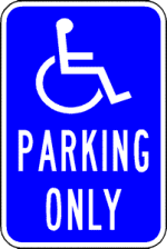 Handicap parking sign