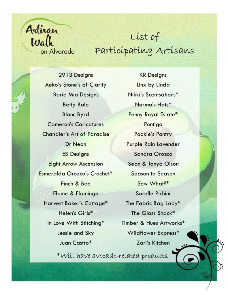 Artisan Walk vendor Flyer 2024