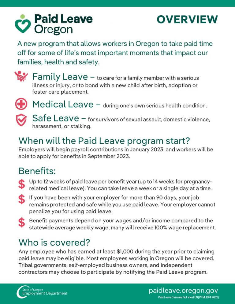 oregon family medical leave act forms