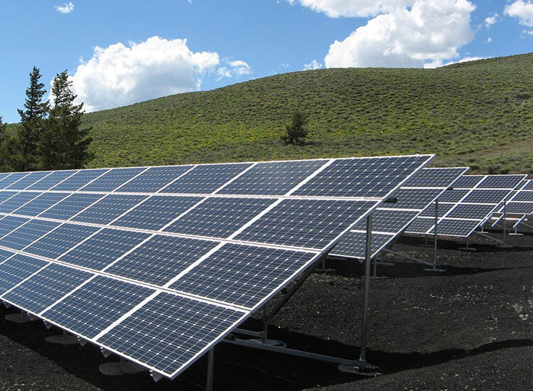 solar panels hills