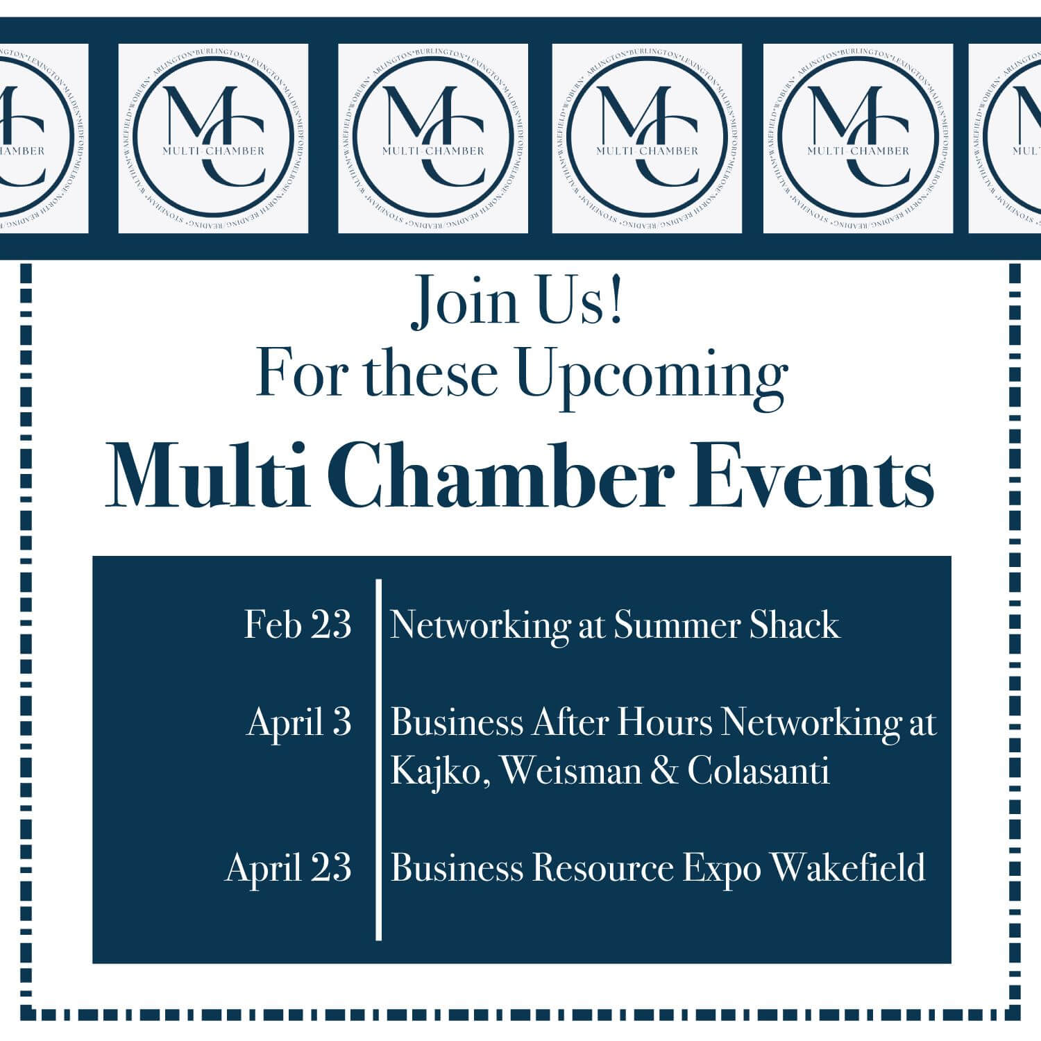 Multi Chamber Events Dates