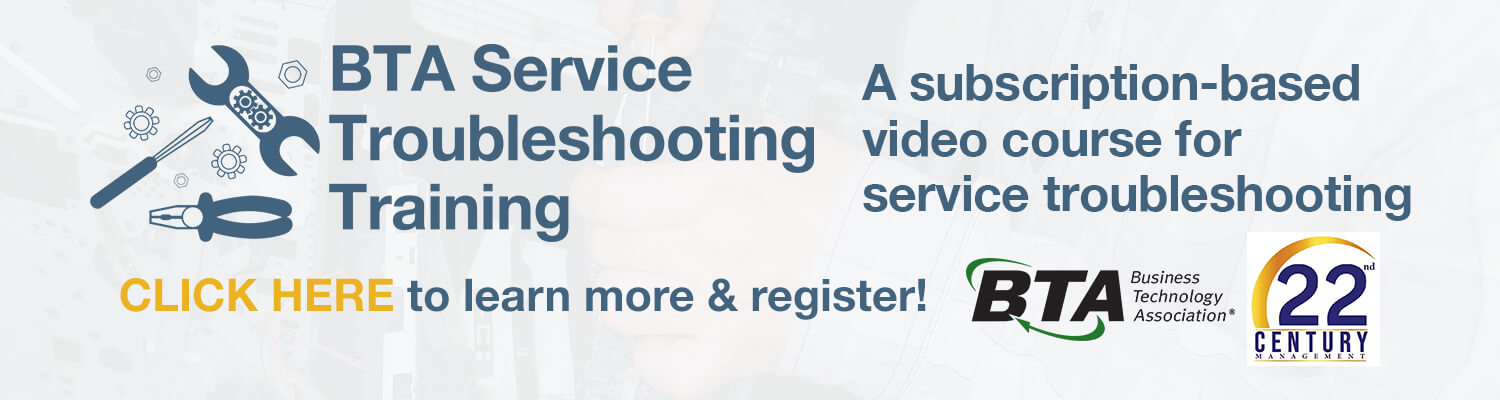 BTA Service Troubleshooting Training homepage banner