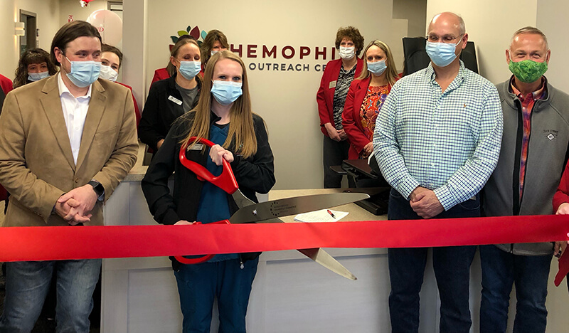  The Hemophilia Outreach Center in Wausau held a ribbon cutting on Wednesday, April 13 to celebrate their new location.