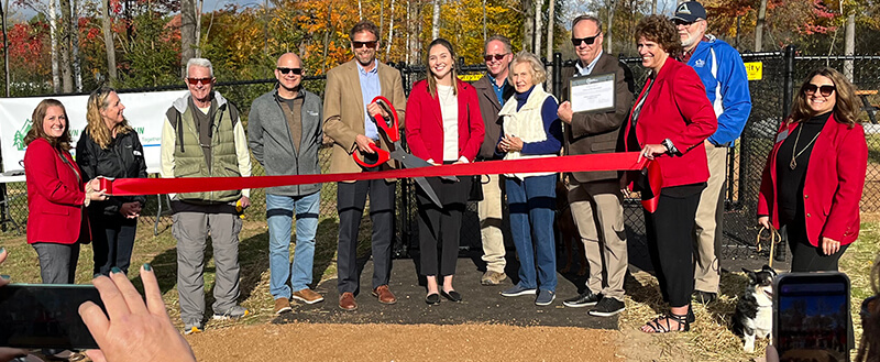  A ribbon cutting was held at the expanded Sandy's Bark Park in Rib Mountain on Thursday, October 6, 2022.