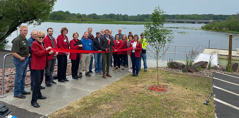 The Town of Rib Mountain hosted a ribbon cutting ceremony at the new kayak launch near Gulliver's on Tuesday, June 13, 2023.