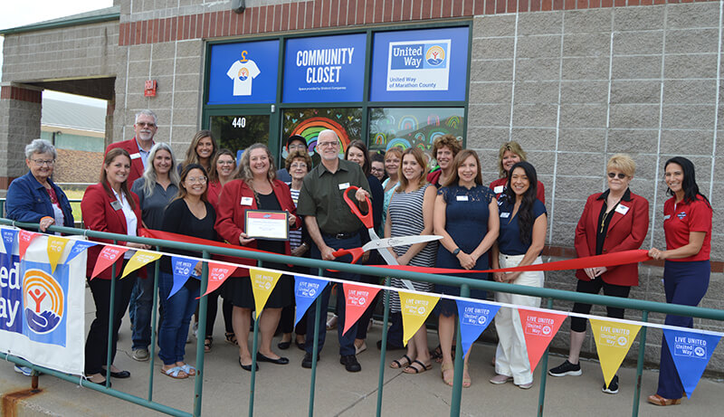 The United Way of Marathon County celebrated the opening of its Community Closet in Wausau on Thursday, August 17, 2023.