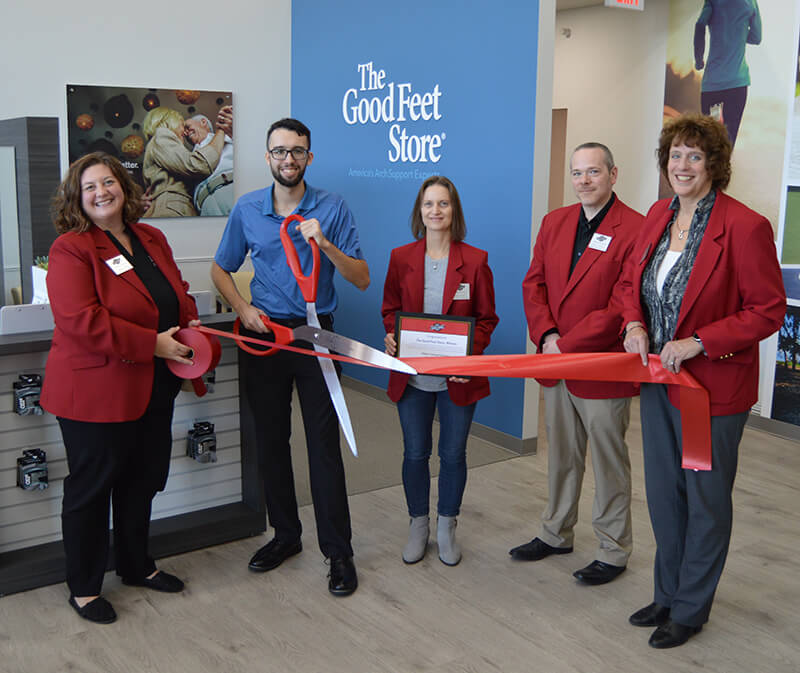 A ribbon cutting ceremony was held at the new location for The Good Feet Store in Weston on Tuesday, November 21, 2023.