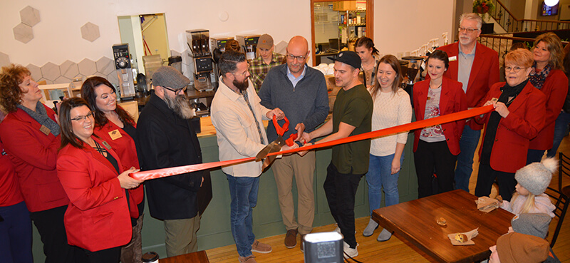 A ribbon cutting ceremony was held at the Pinery Coffee Co in downtown Wausau to mark the opening of their business on Wednesday, November 1, 2023.