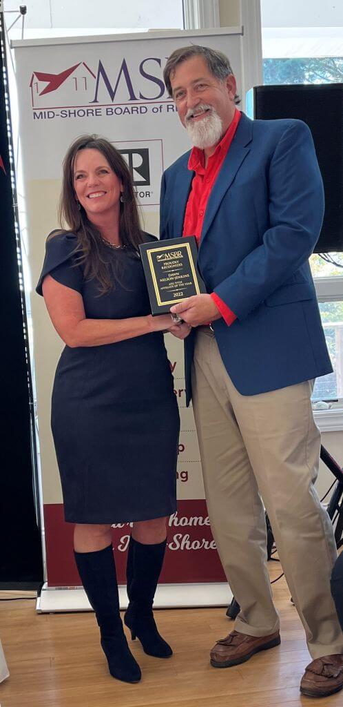 Dave Whaley presented Affiliate of Year Dawn Nelson-Jenkins 
