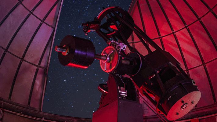 Goldendale telescope pointed at the night sky