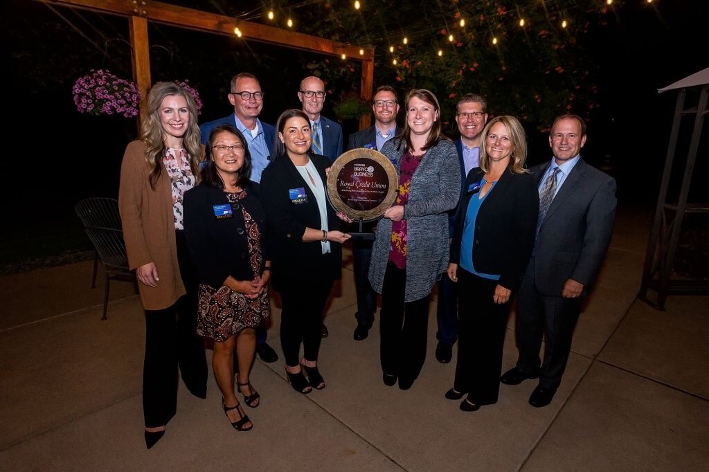 2022 Bravo to Business Young Professionals Best Place to Work Award Winner - Royal Credit Union 