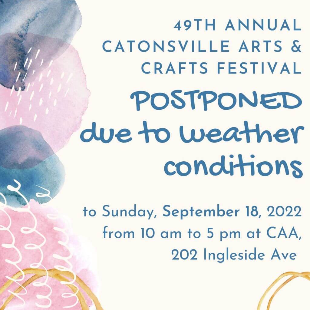 Arts &amp; Crafts Festival Postponed