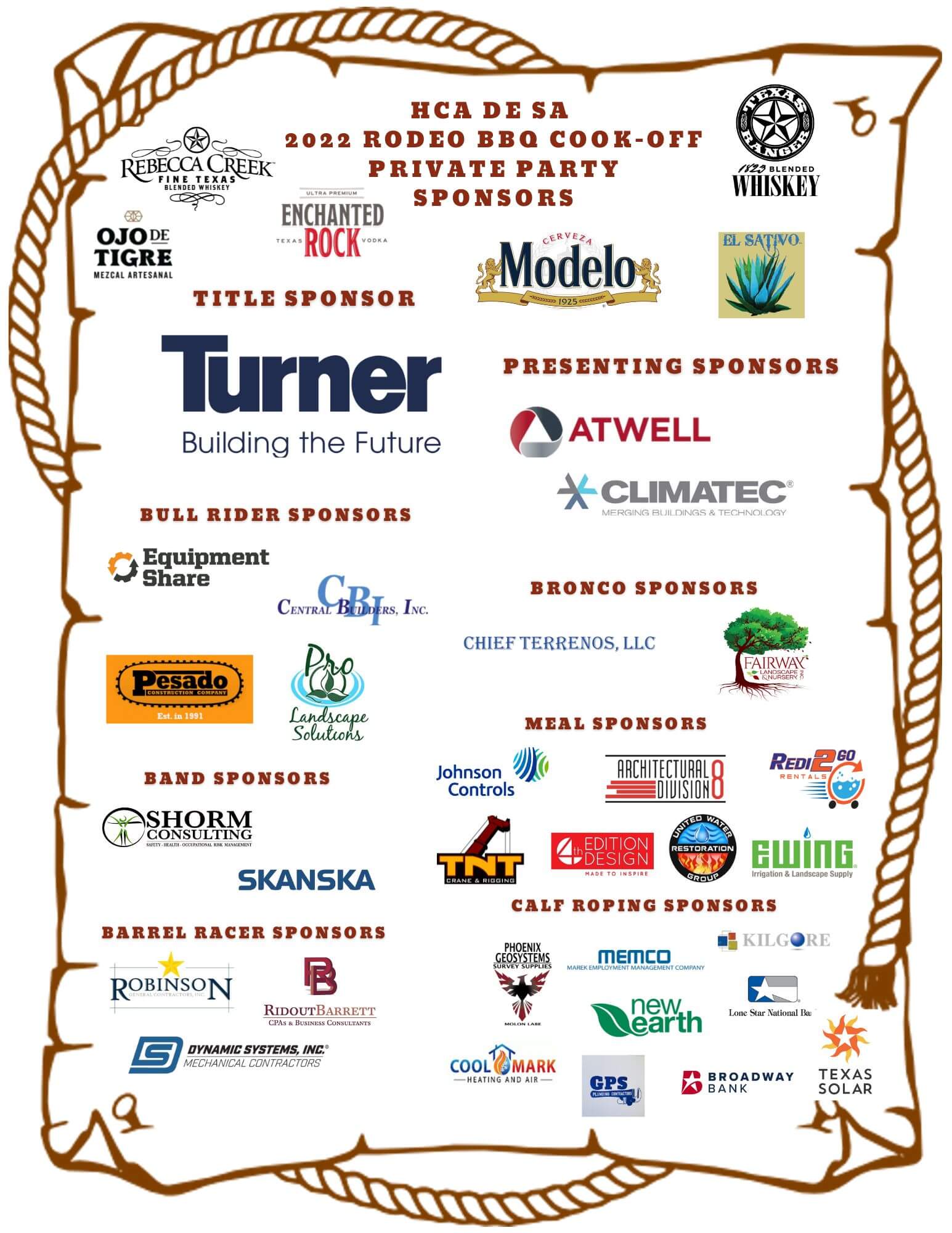 2022 Rodeo BBQ Cook-Off Sponsors 1.21.22 2022 Rodeo BBQ Cook-Off Sponsors 1.21.22