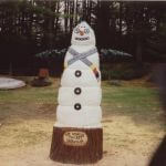 Snowman Carving by Ken Irons