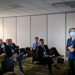 Dr. Zhiyou Wen presents on social sustainability at the Iowa BioTech Showcase and Conference, Wednesday, March 2, 2022.