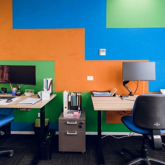 Colorful office interior