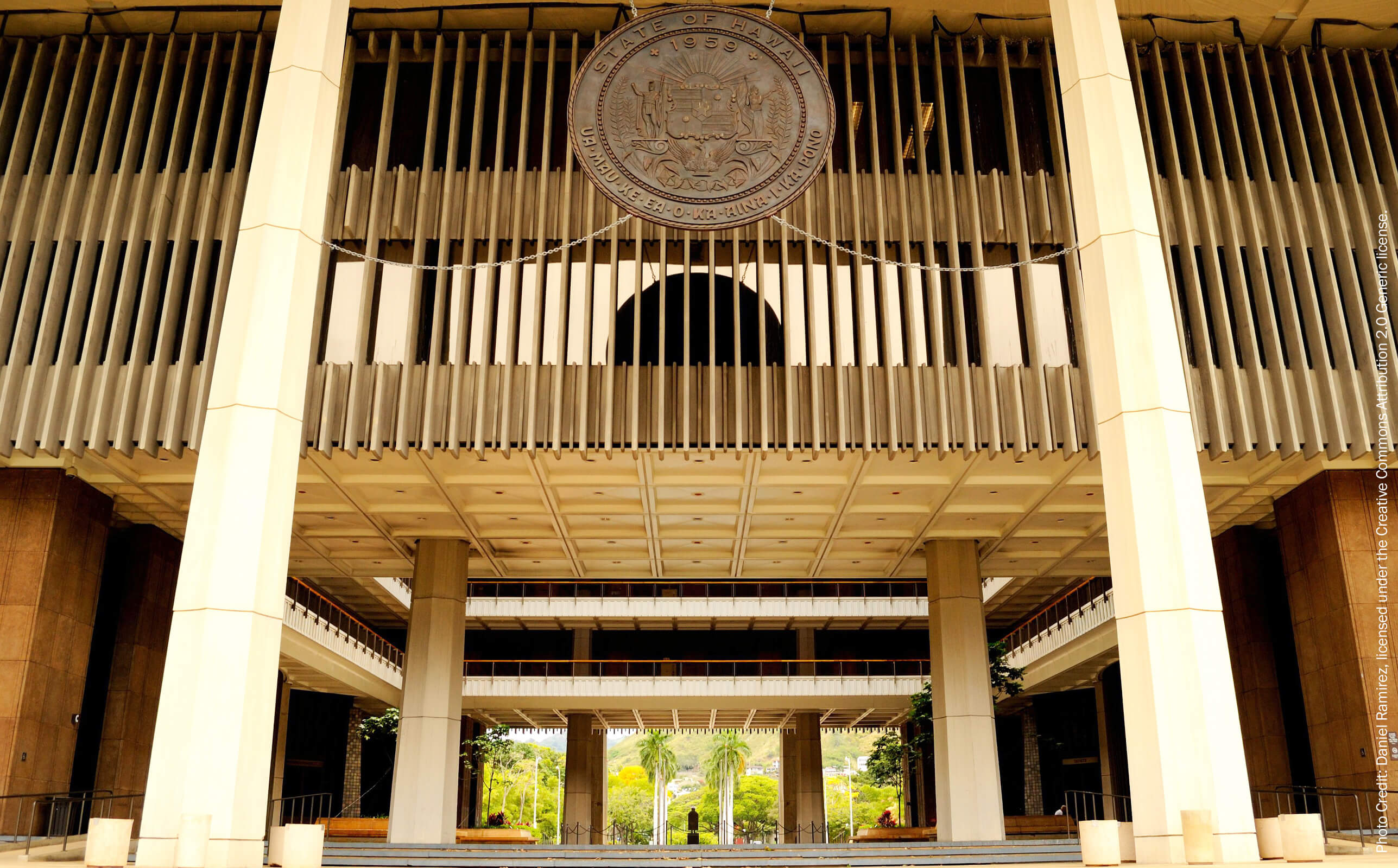 Hawaii State Capitol (Photo Credit: Daniel Ramirez, licensed under the Creative Commons Attribution 2.0 Generic license.)