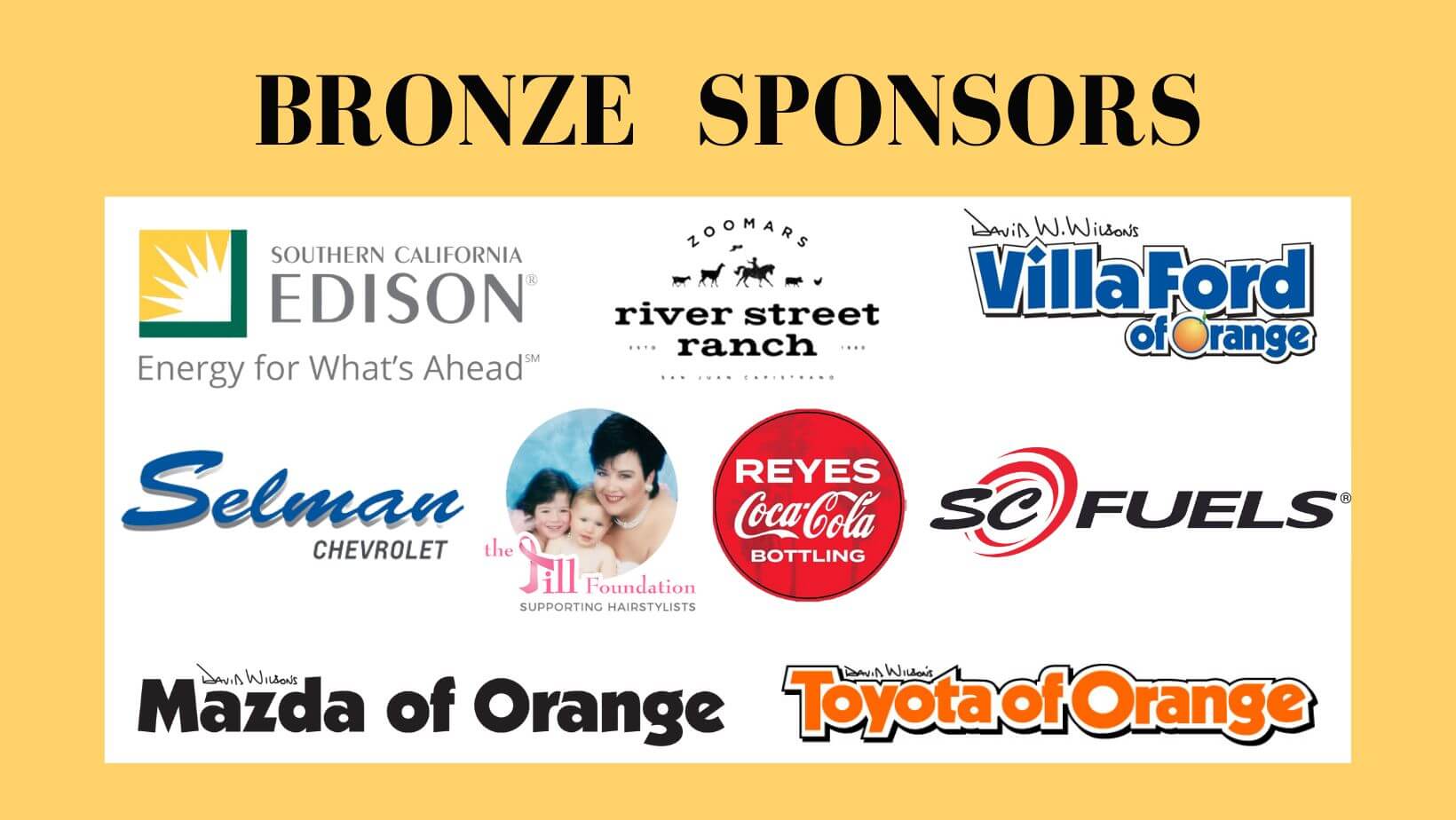 Orange Chamber of Commerce Orange May Parade Bronze Sponsors