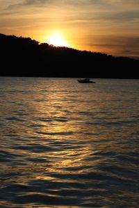Sunset Boat on Deep Creek Lake