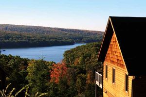 Fall View of Deep Creek Lake from a Vacation Rental Home