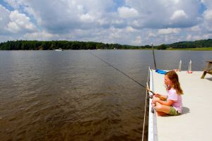 Child Fishing on Deep Creek Lake