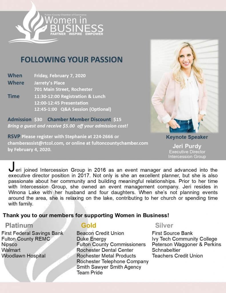 Women in Business - Fulton County Chamber of Commerce - IN