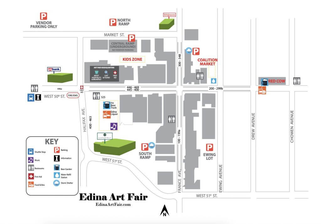 2022 Edina Art Fair Map