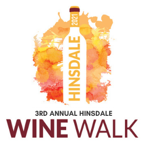 3rd annual hinsdale wine walk logo