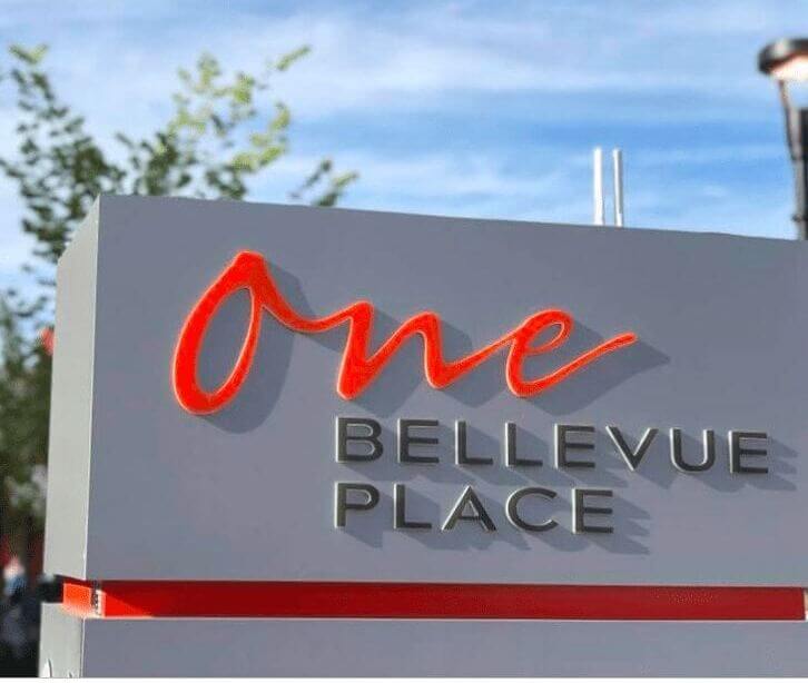 one bellevue place sign