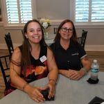 2 women at a table